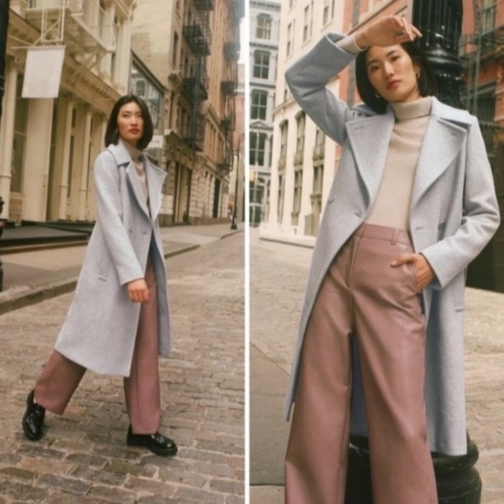 Aritzia Babaton Benton Wool Coat in Heather Comet